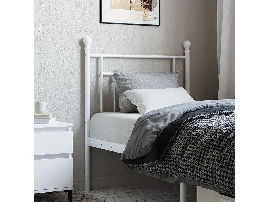 Kopfteil Metall Weiß 80 cm