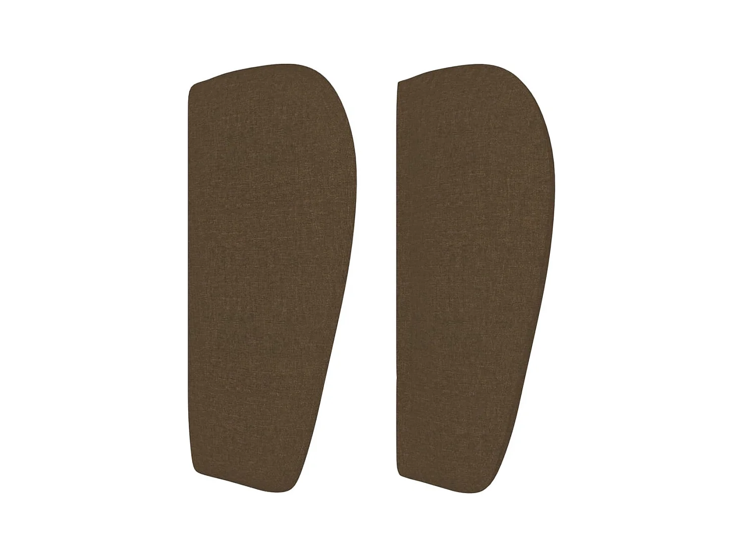 Tête de lit avec oreilles Marron foncé 147x23x78/88 cm Tissu