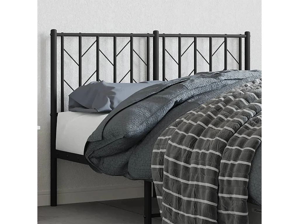 Tête de lit métal noir 120 cm