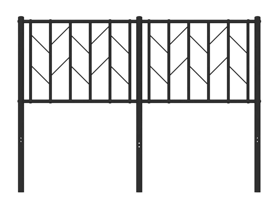 Tête de lit métal noir 120 cm