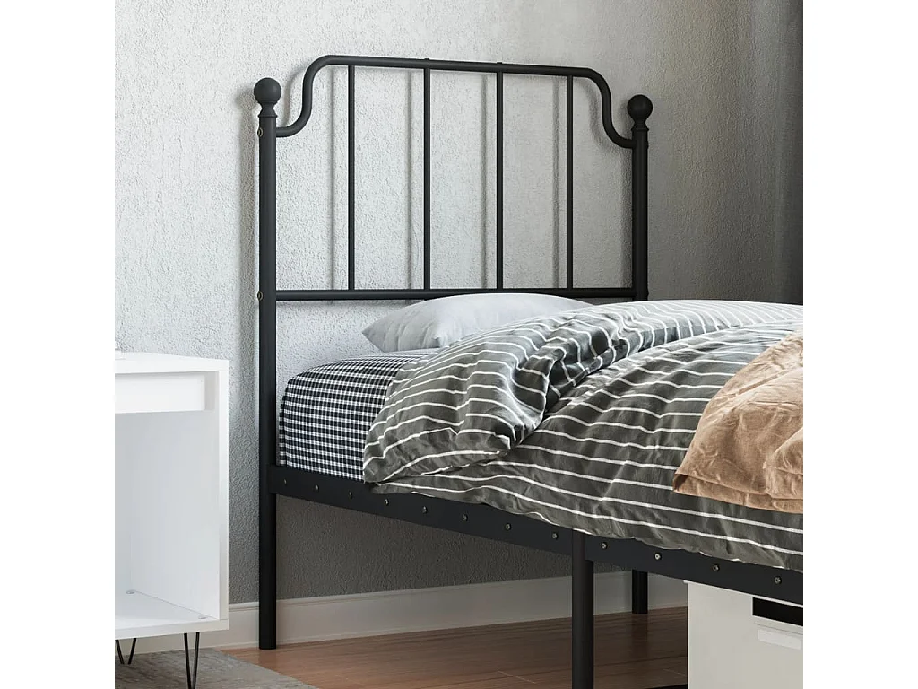 Kopfteil Metall Schwarz 75 cm