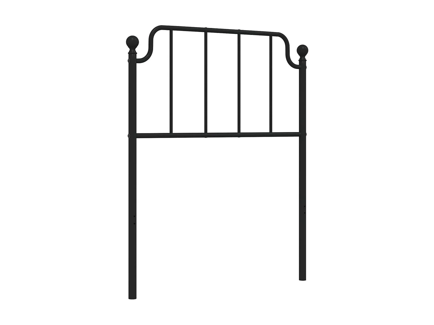 Kopfteil Metall Schwarz 75 cm