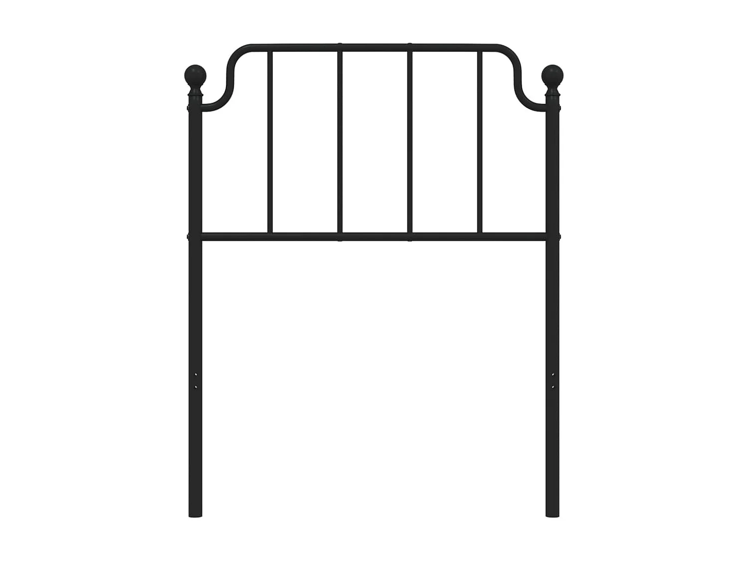 Kopfteil Metall Schwarz 75 cm