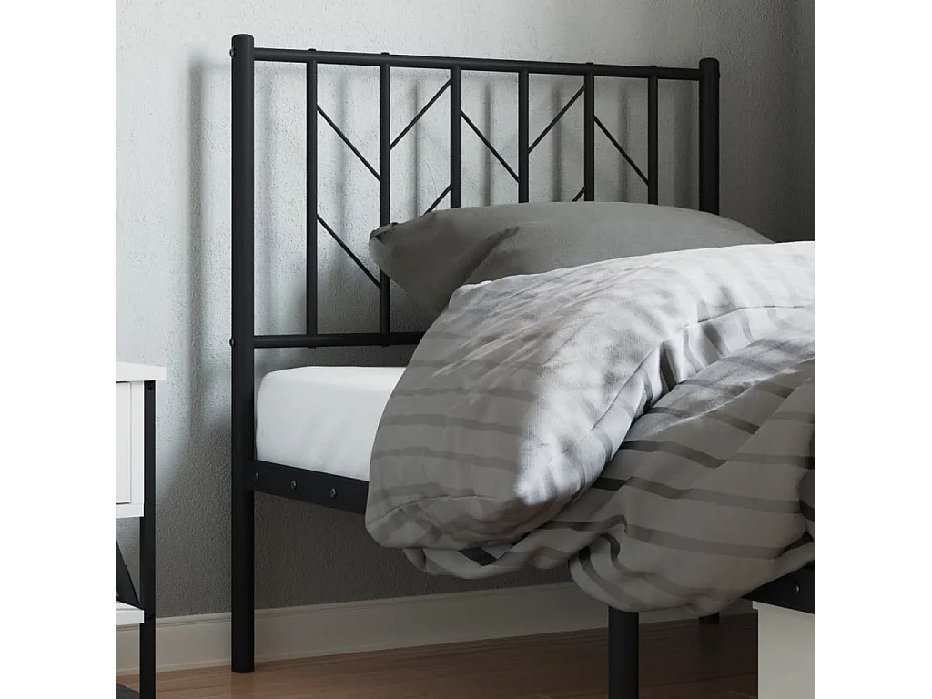 Testiera in Metallo Nero 80 cm