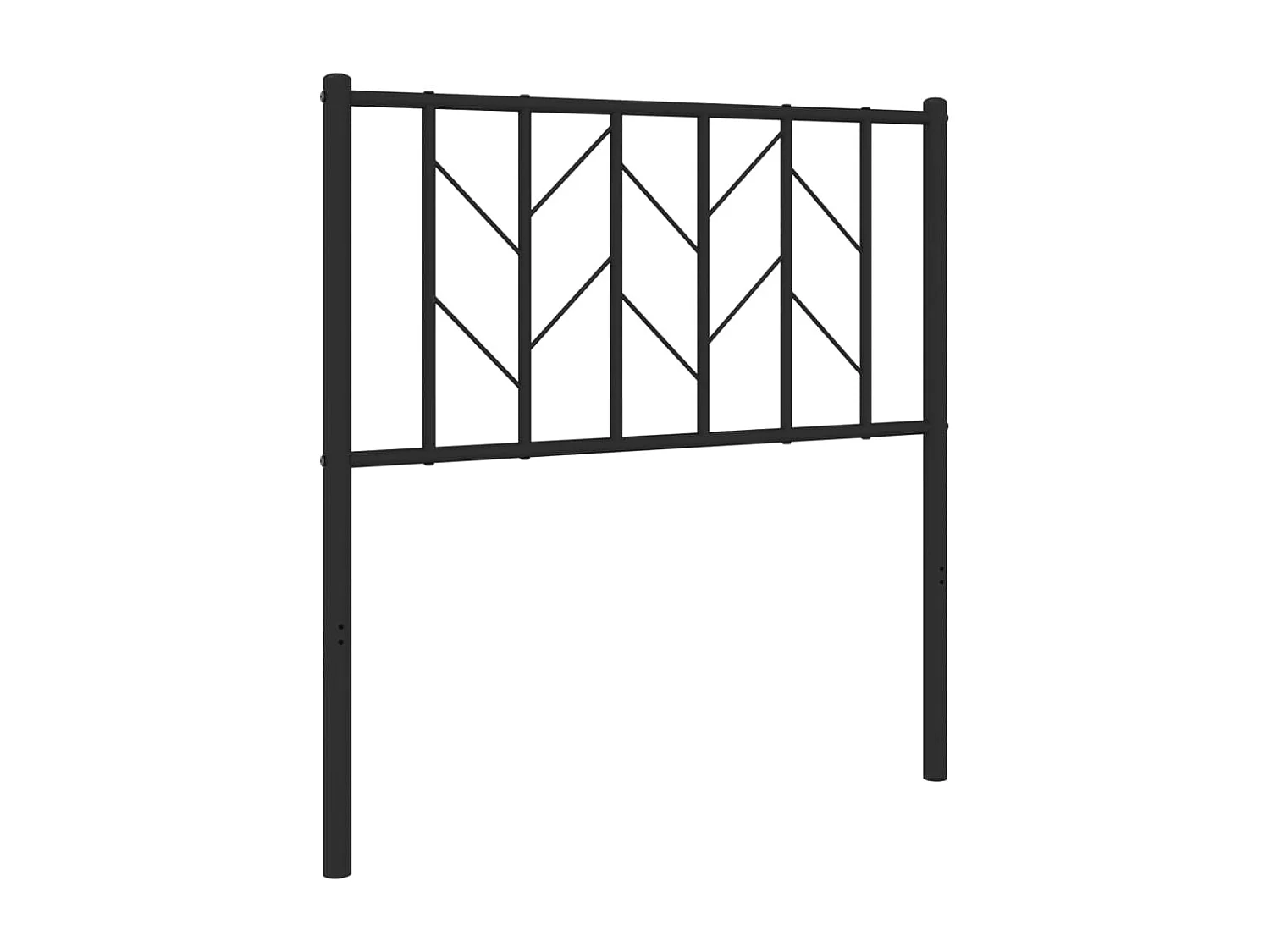 Testiera in Metallo Nero 80 cm