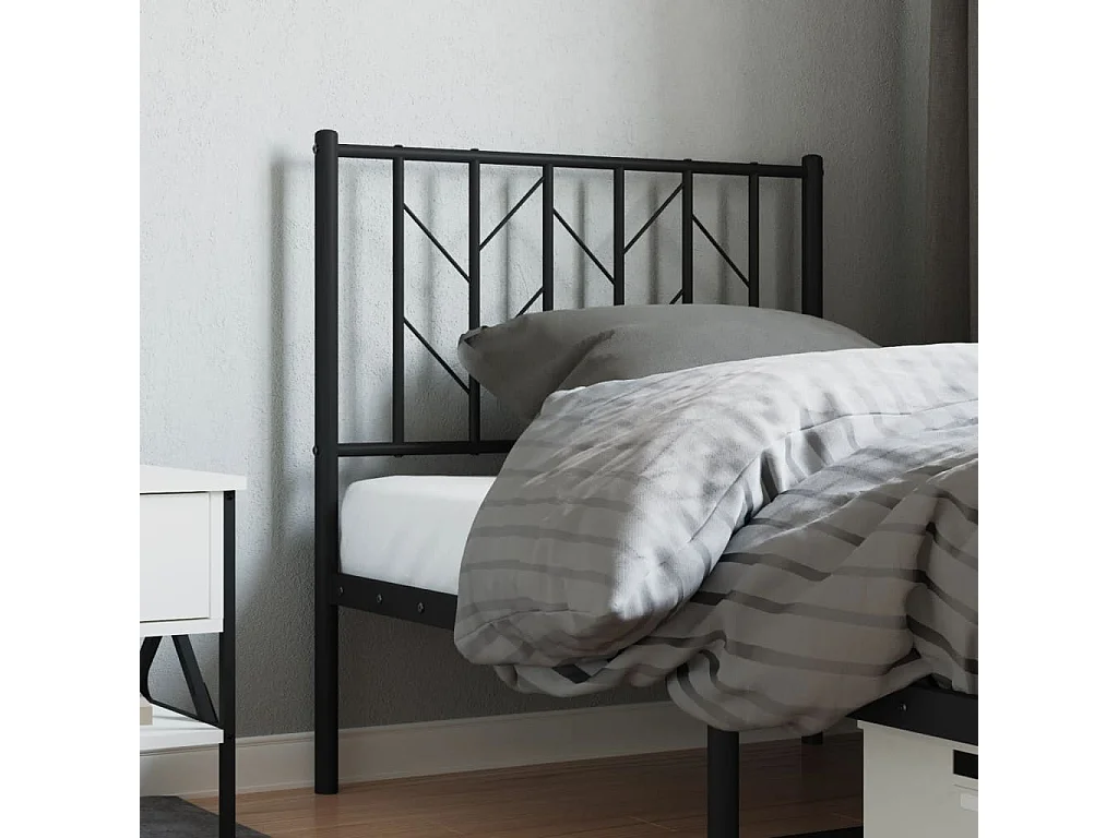 Testiera in Metallo Nero 80 cm