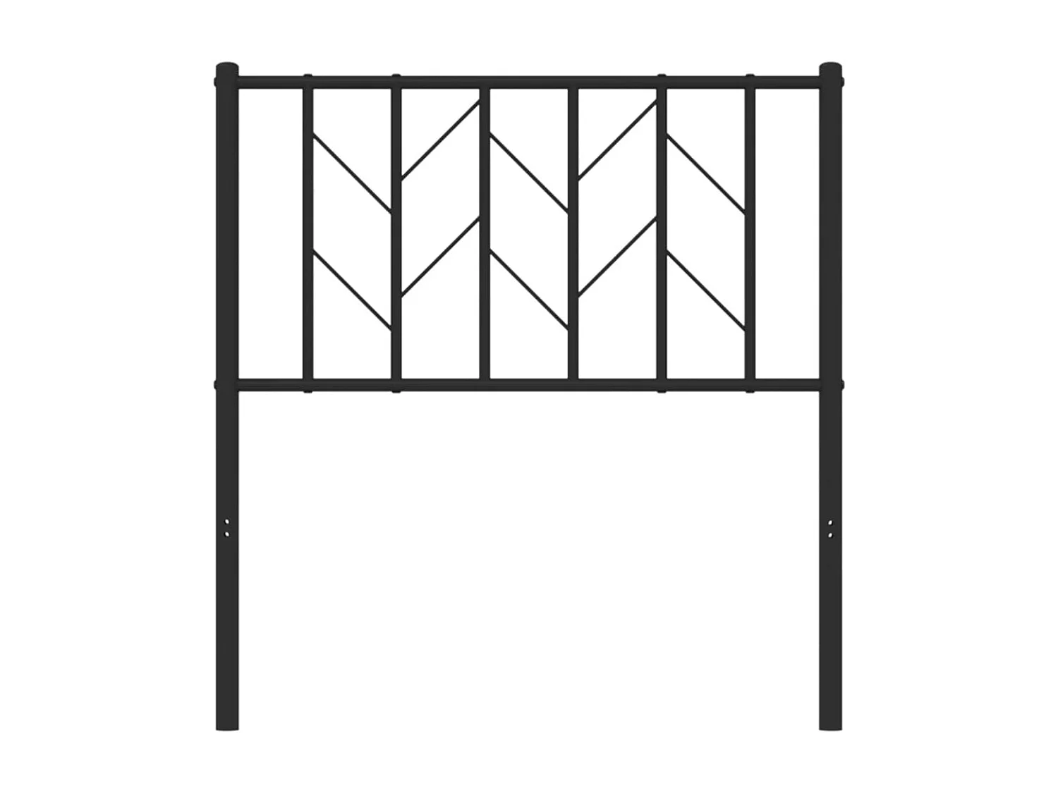 Testiera in Metallo Nero 80 cm