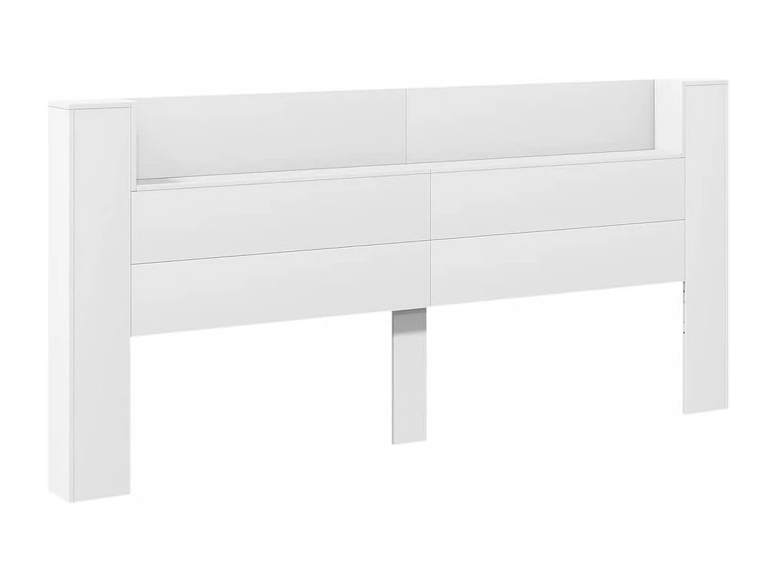 Armário de cabeceira com luzes LED 220x16,5x103,5 cm branco