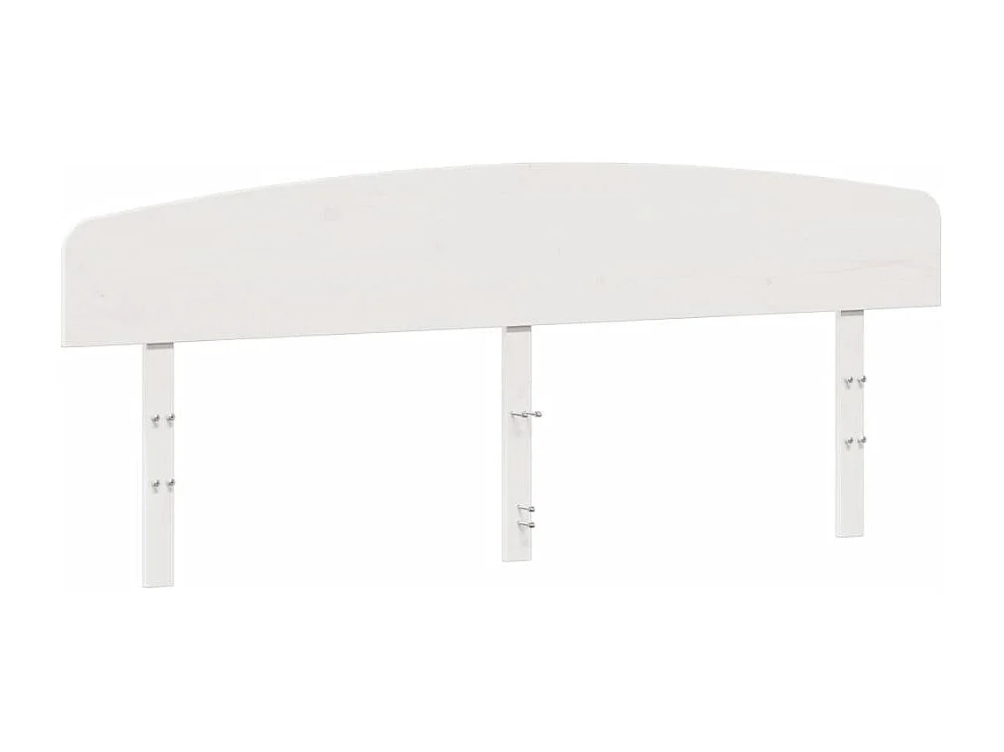 Testiera Bianca 180 cm in Legno Massello di Pino