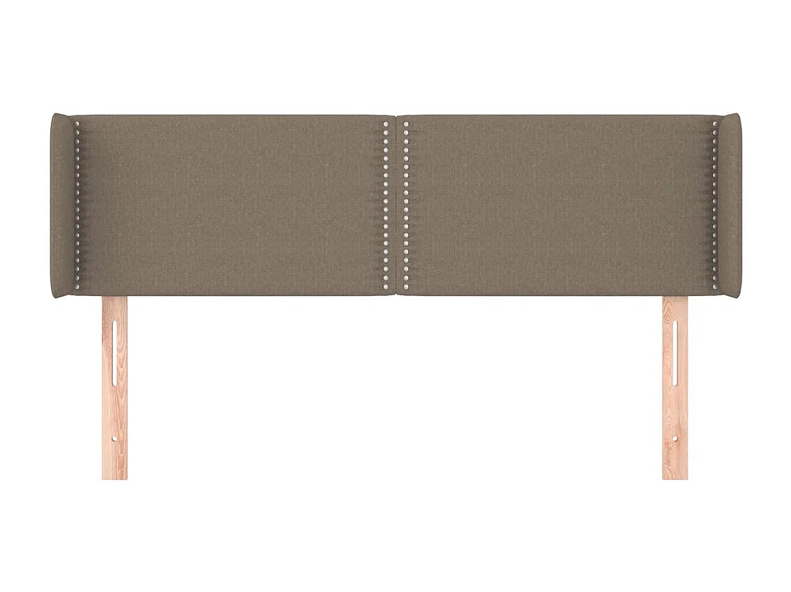 Kopfteil mit Ohren Taupe 147x16x78/88 cm Stoff