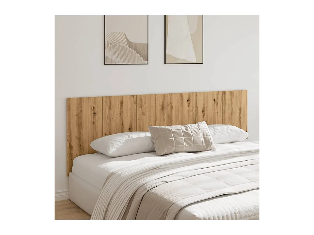 Cabecero de pared madera ingeniería roble artisian 240x1,5x80cm