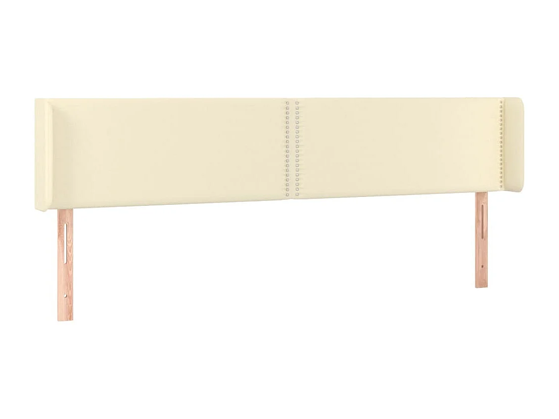 Kopfteil mit Ohren Creme 163x16x78/88 cm Kunstleder