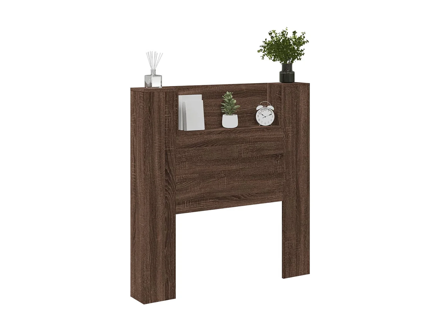 Armoire tête de lit avec LED chêne marron 100x16,5x103,5 cm