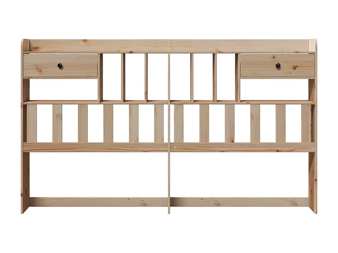 Tête de lit avec rangement 180 cm bois massif de pin