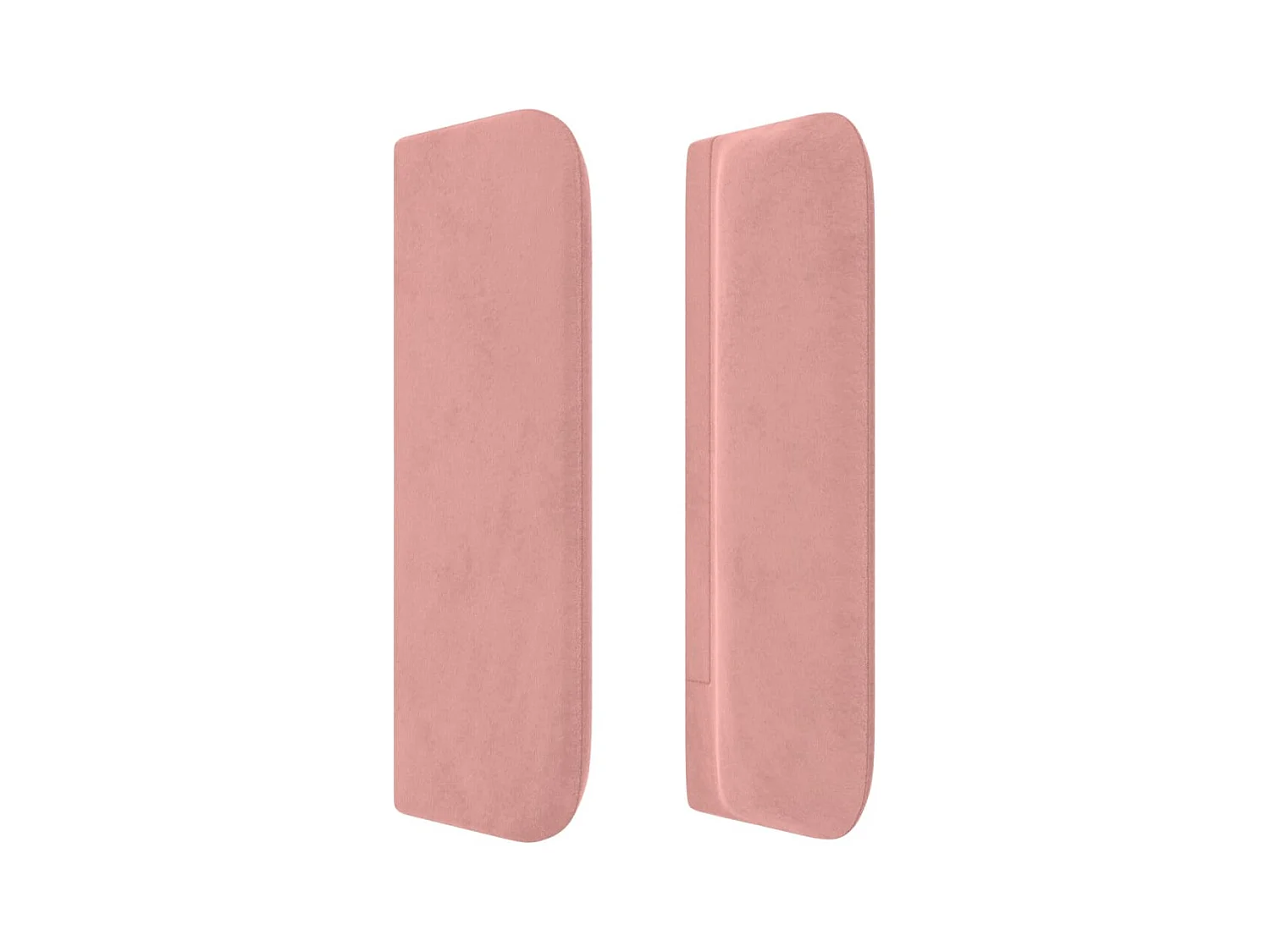 Testiera ad Orecchio Rosa 163x16x78/88 cm in Velluto