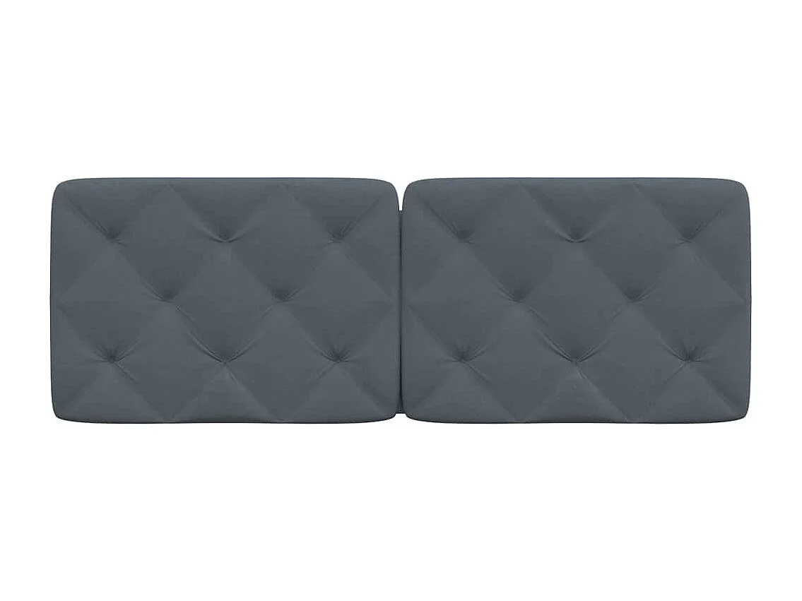 Coussin de tête de lit gris foncé 120 cm velours