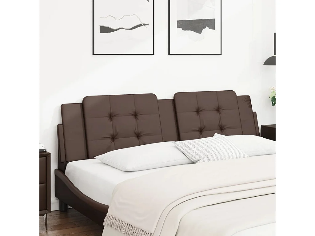 Cuscino Testiera Marrone 180 cm in Similpelle