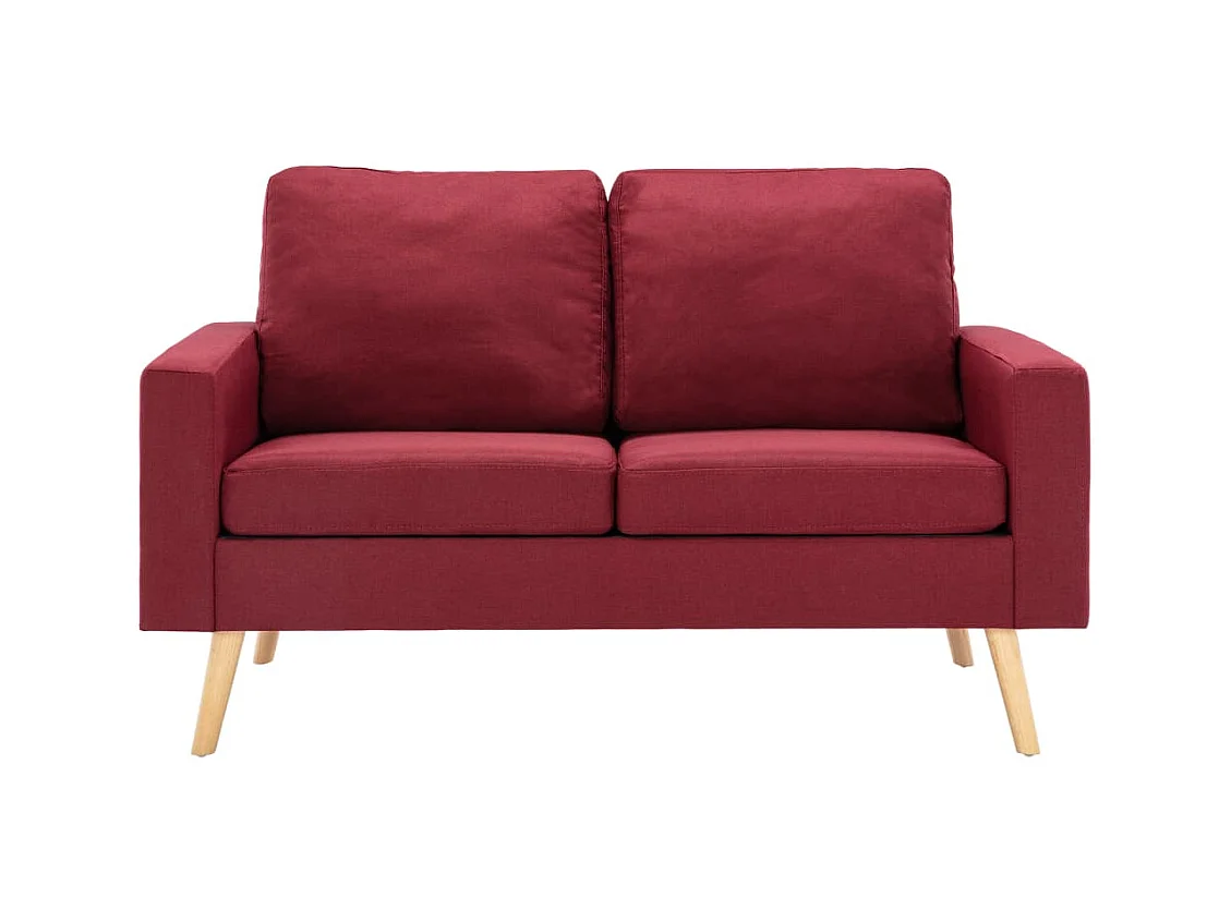 Set Divani 2 pz in Tessuto Rosso Vino