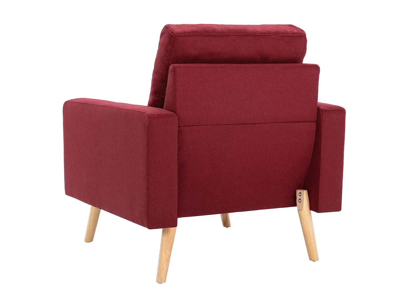 Set Divani 2 pz in Tessuto Rosso Vino