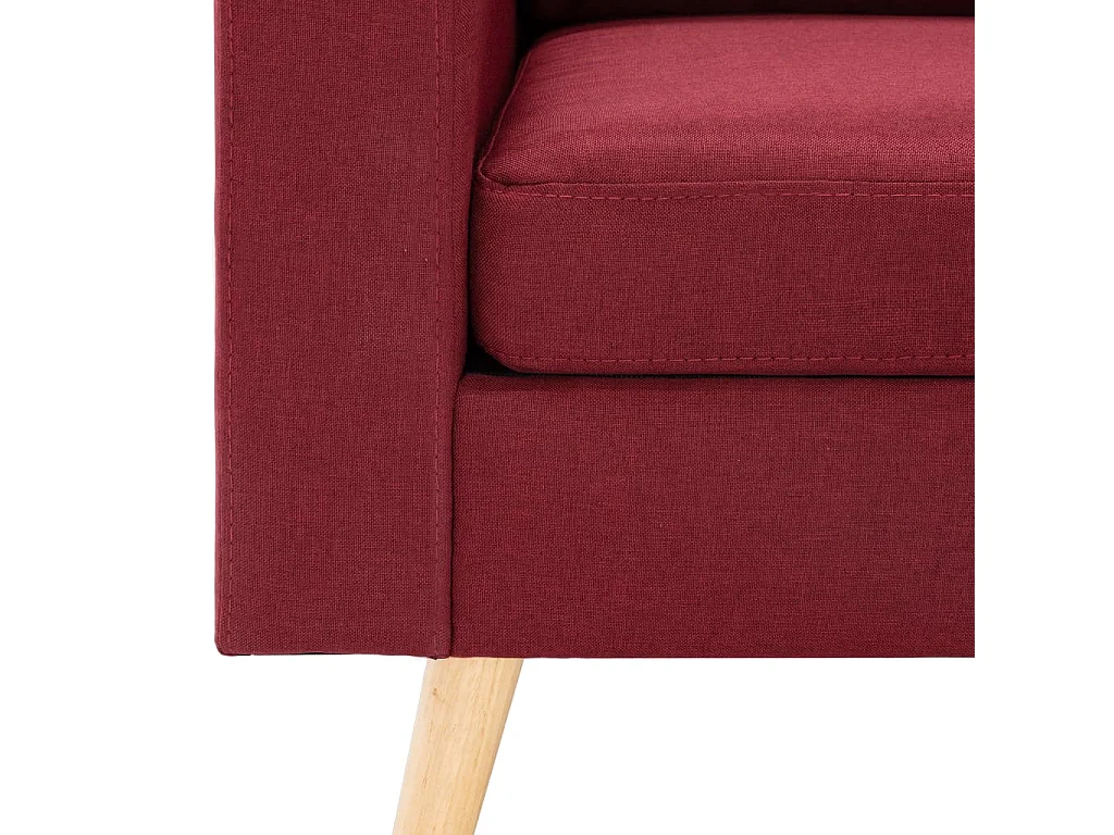 Set Divani 2 pz in Tessuto Rosso Vino