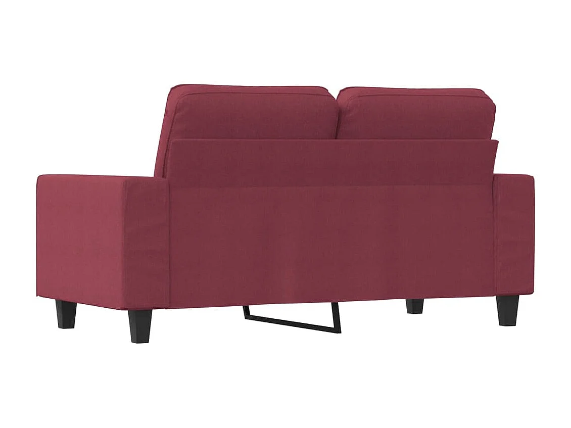 Canapé à 2 places Rouge bordeaux 120 cm Tissu