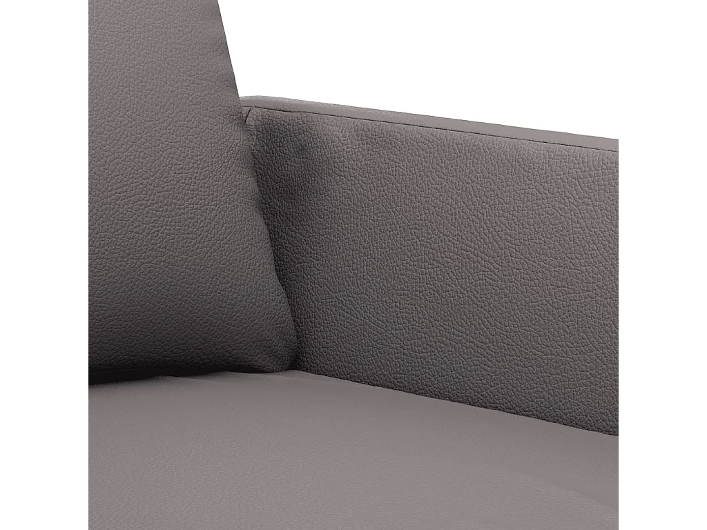 Sofá de 2 lugares 140 cm couro artificial cinza