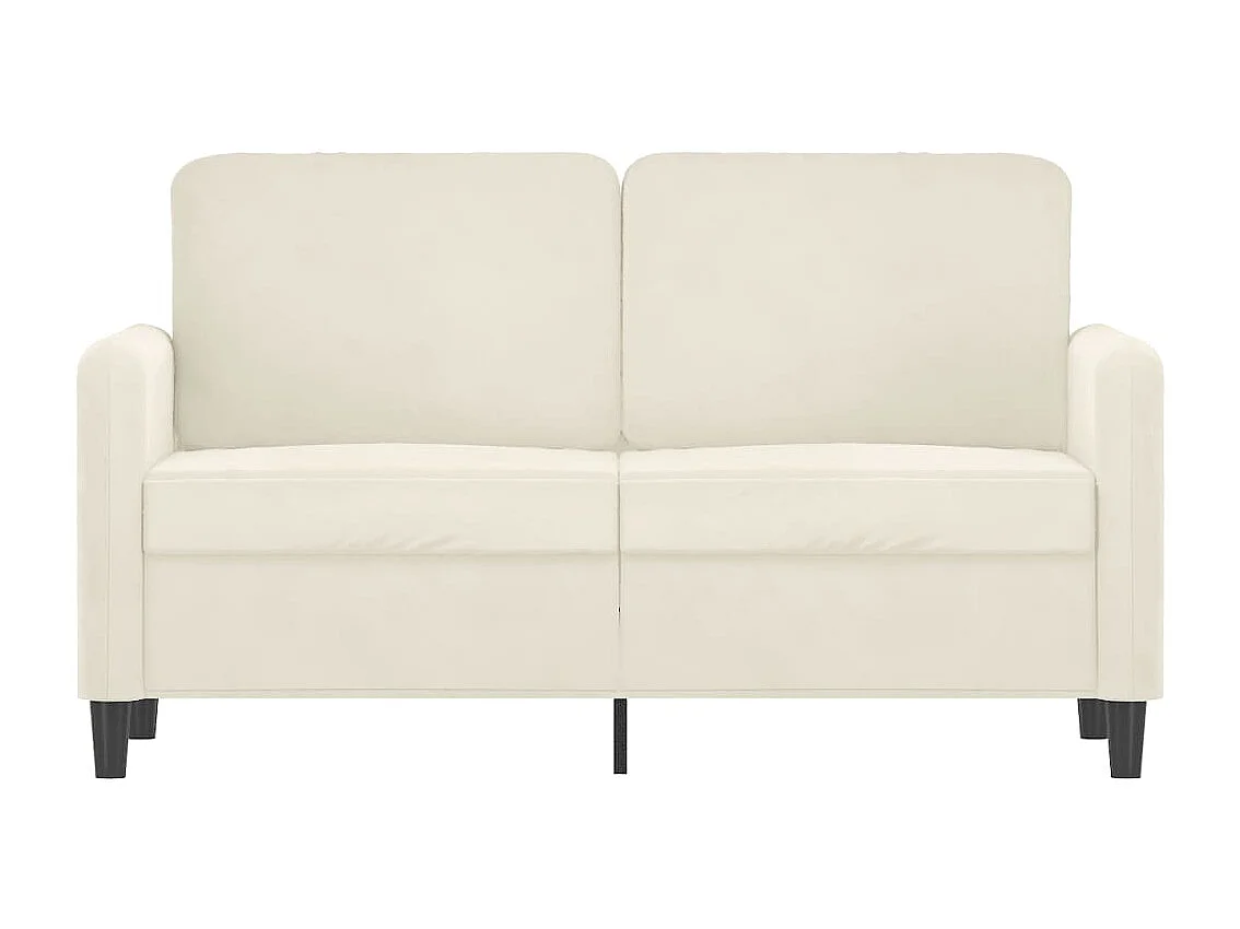 Sofá de 2 plazas terciopelo color crema 120 cm