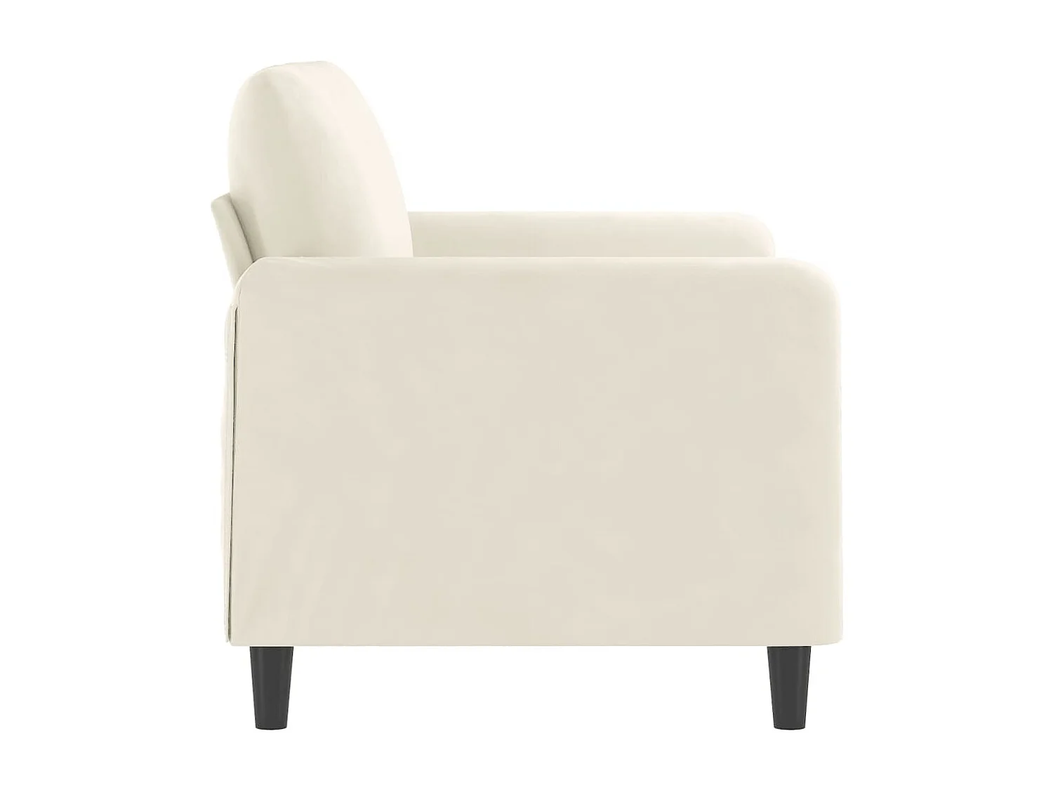 Sofá de 2 plazas terciopelo color crema 120 cm