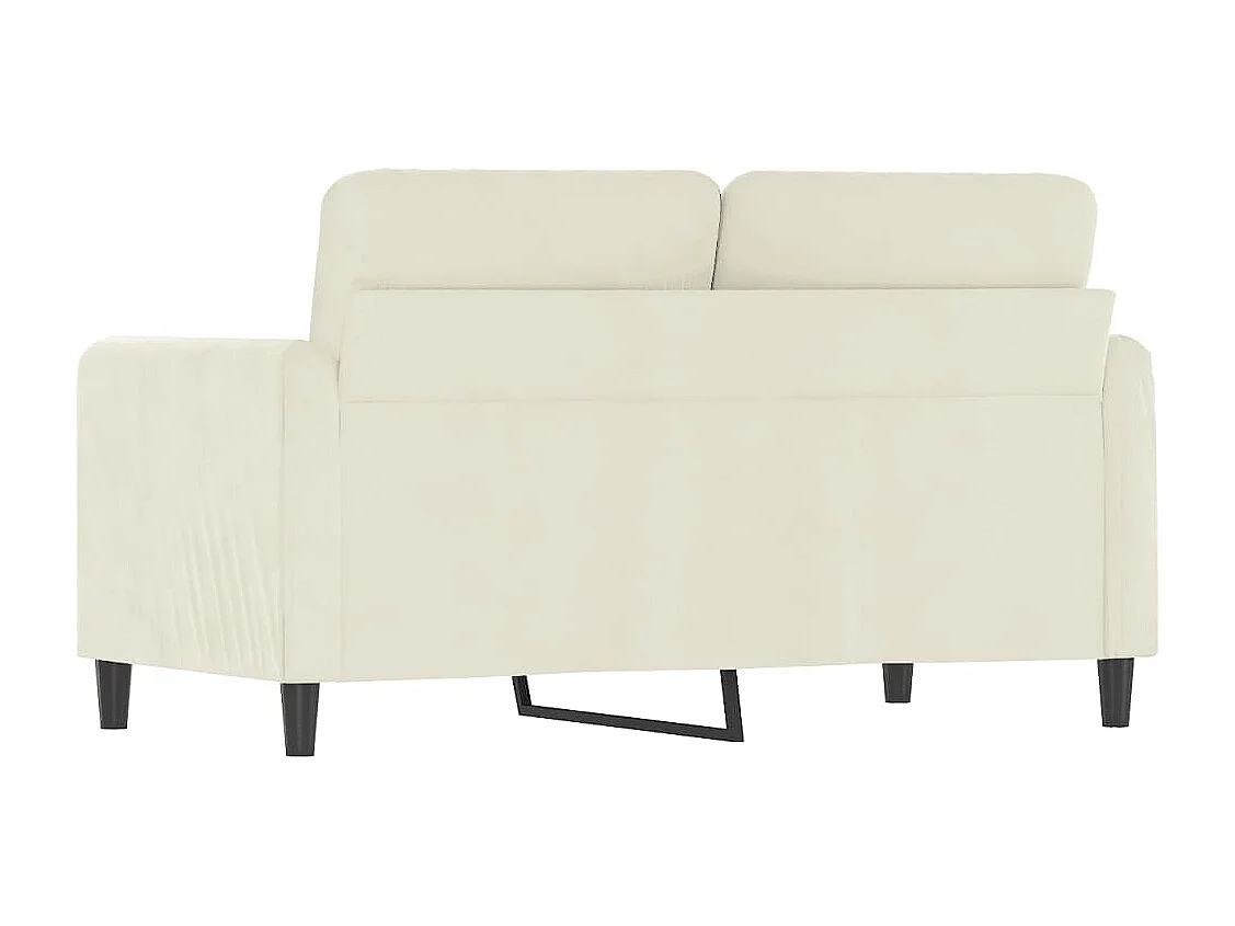 Sofá de 2 plazas terciopelo color crema 120 cm
