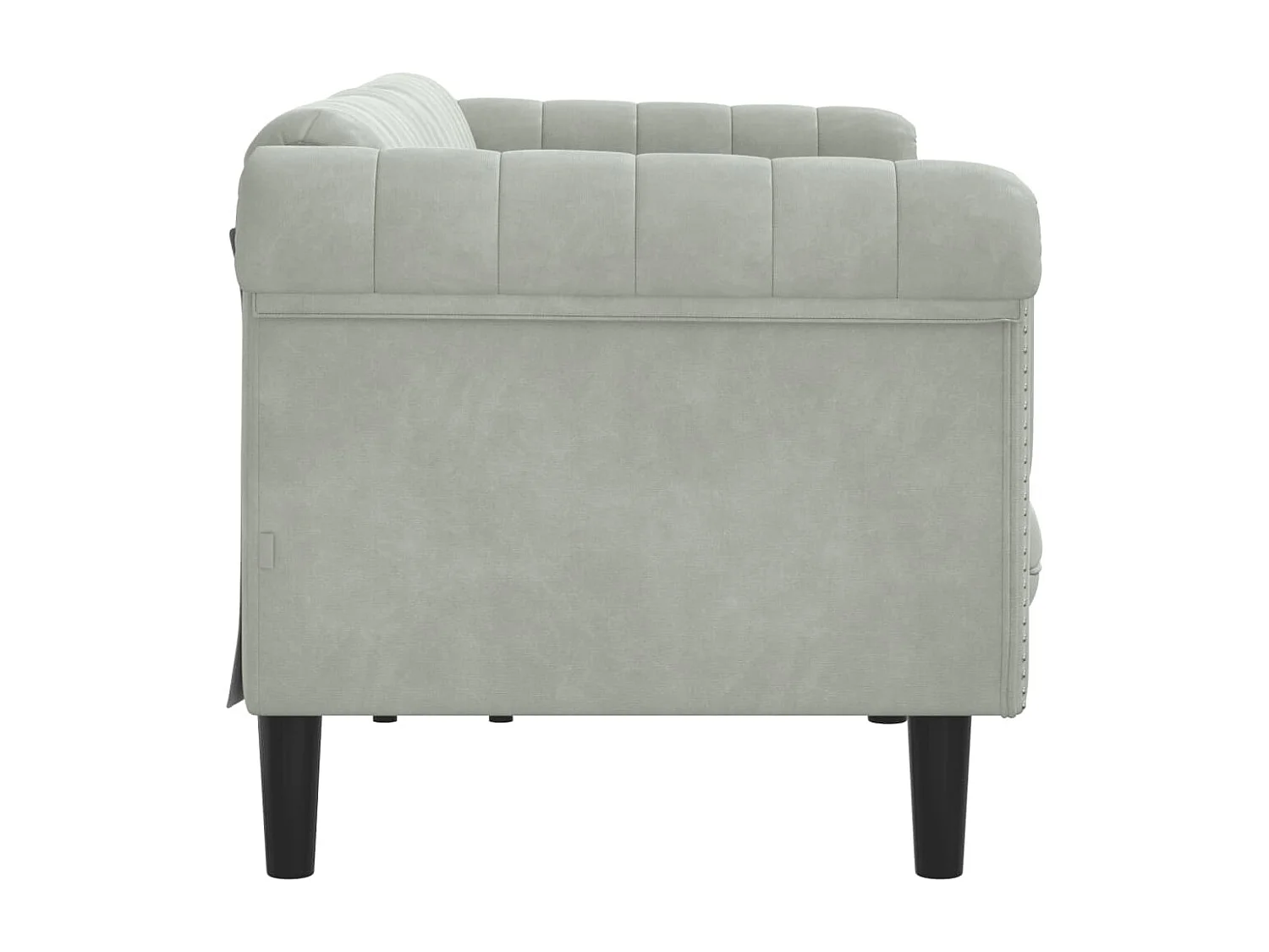 Divano a 3 Posti Grigio Chiaro in Velluto