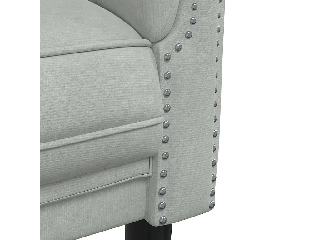 Canapé à 3 places gris clair velours