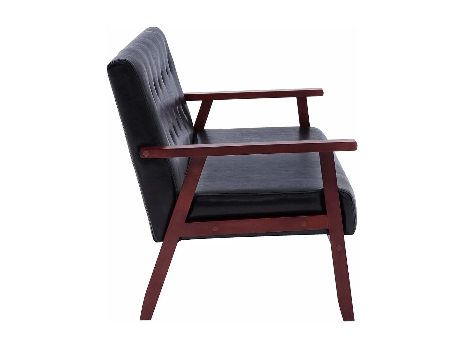 Set di Divani 2 pz Nero in Similpelle