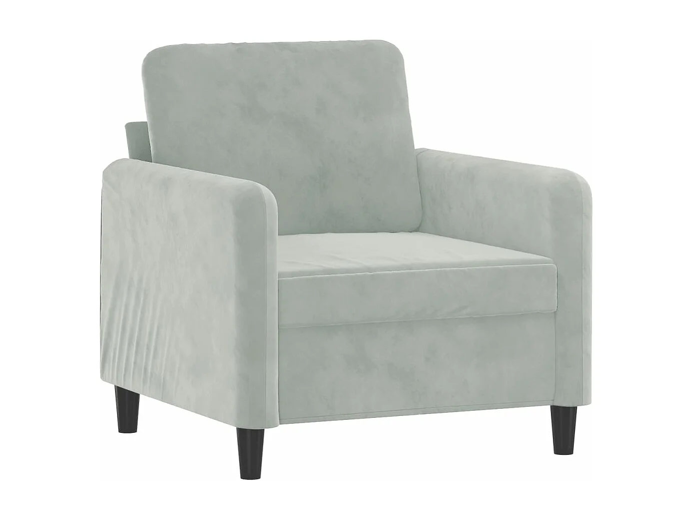 3-delige Loungeset fluweel lichtgrijs