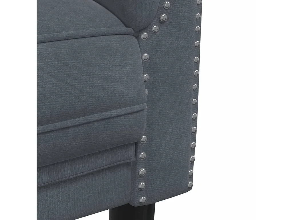 Sofá de 2 lugares veludo cinzento-escuro