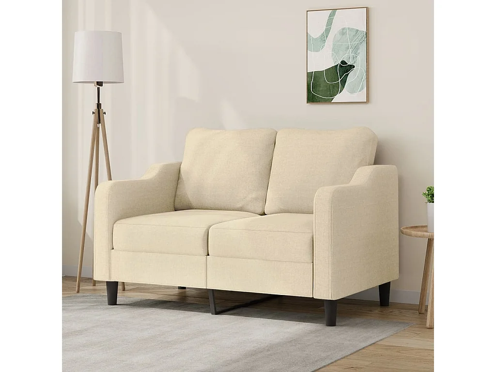 2-Sitzer-Sofa Creme 120 cm Stoff