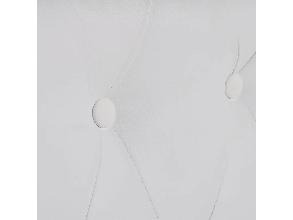 Sofá Chesterfield de 2 lugares em couro artificial branco