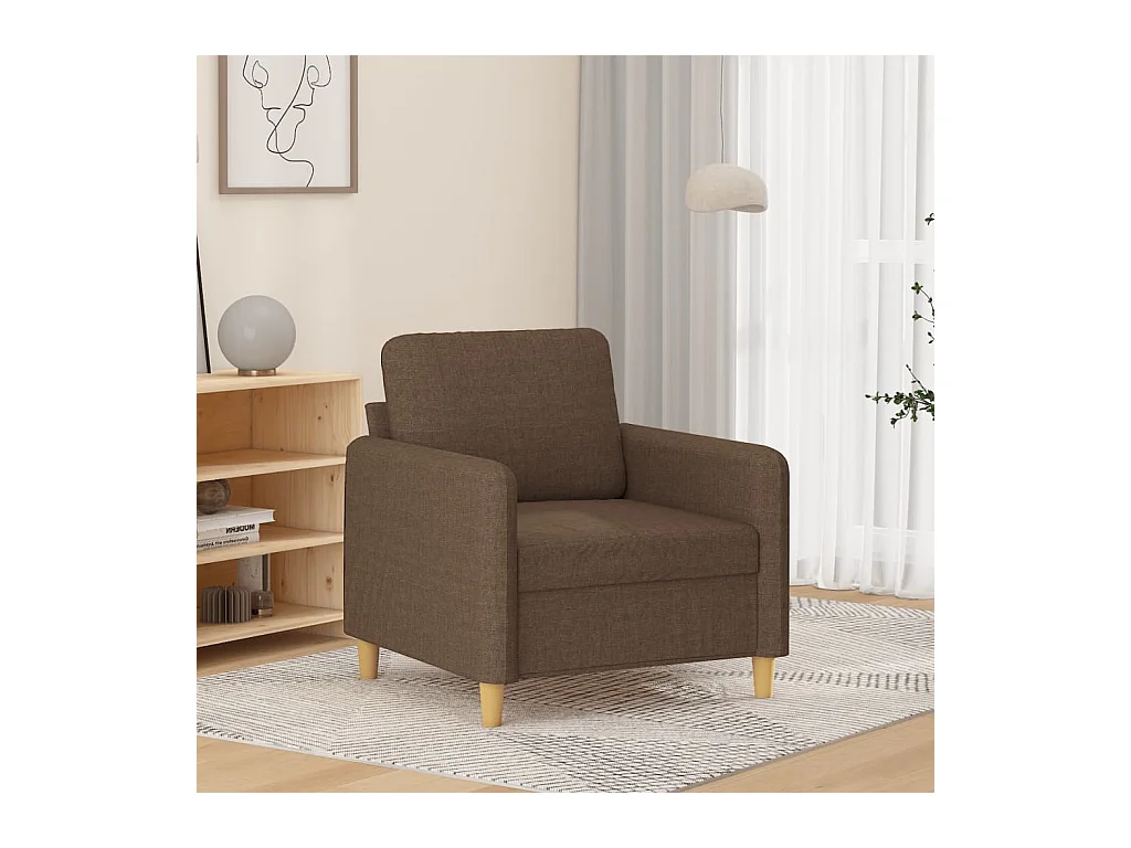 Fauteuil Marron 60 cm Tissu