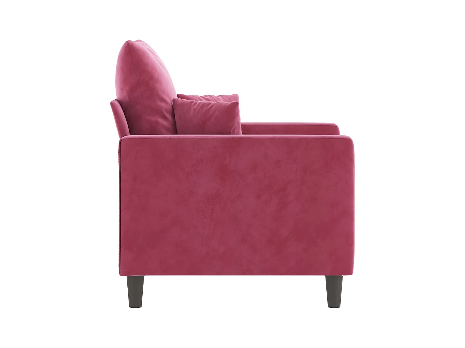 Fauteuil Rouge bordeaux 60 cm Velours