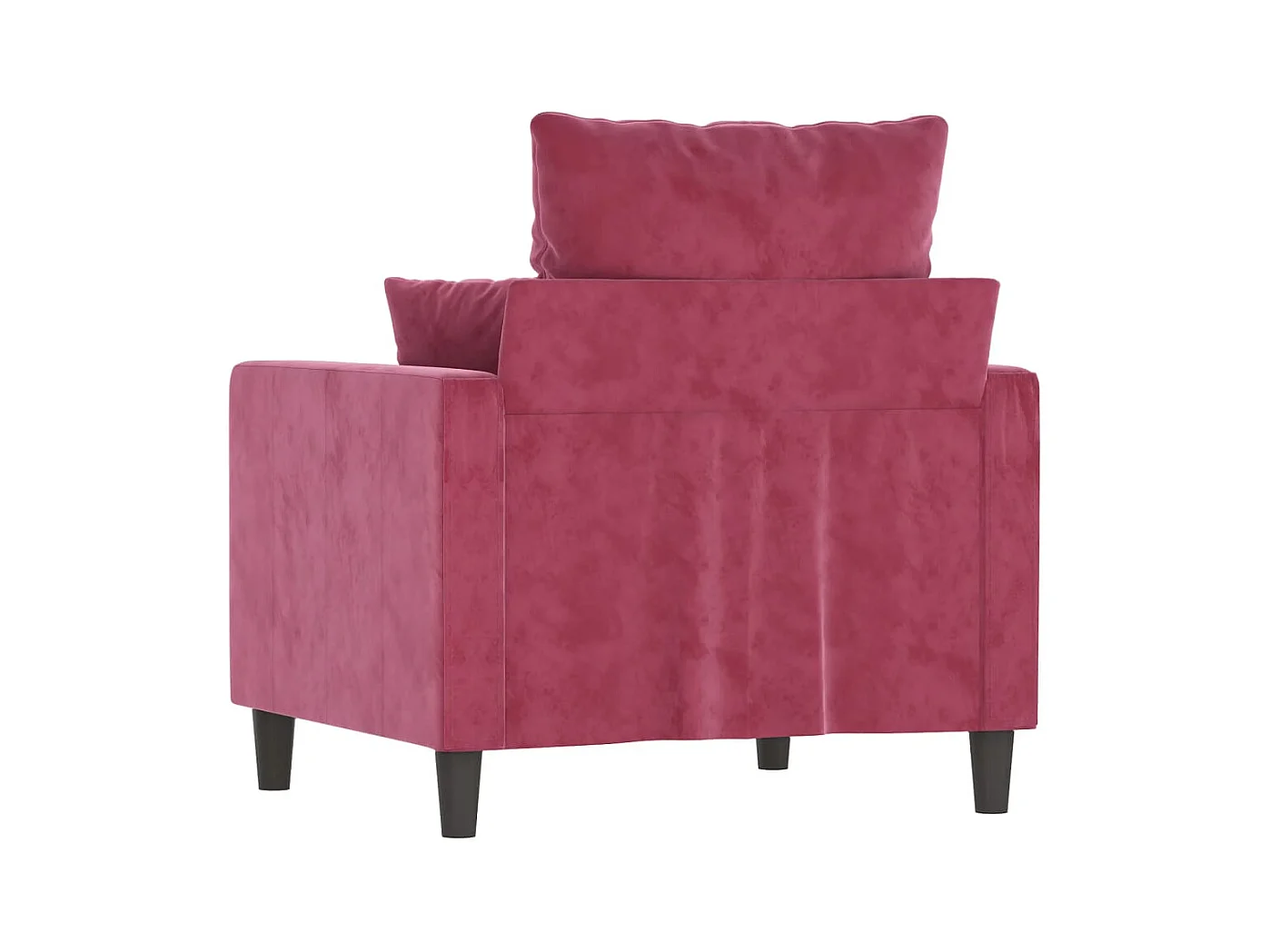 Fauteuil Rouge bordeaux 60 cm Velours