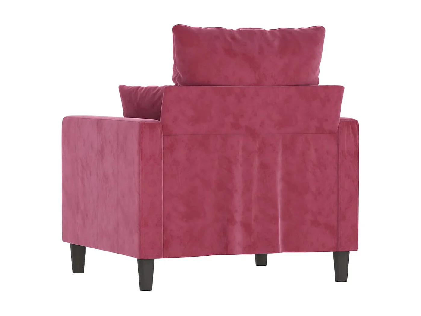 Fauteuil Rouge bordeaux 60 cm Velours