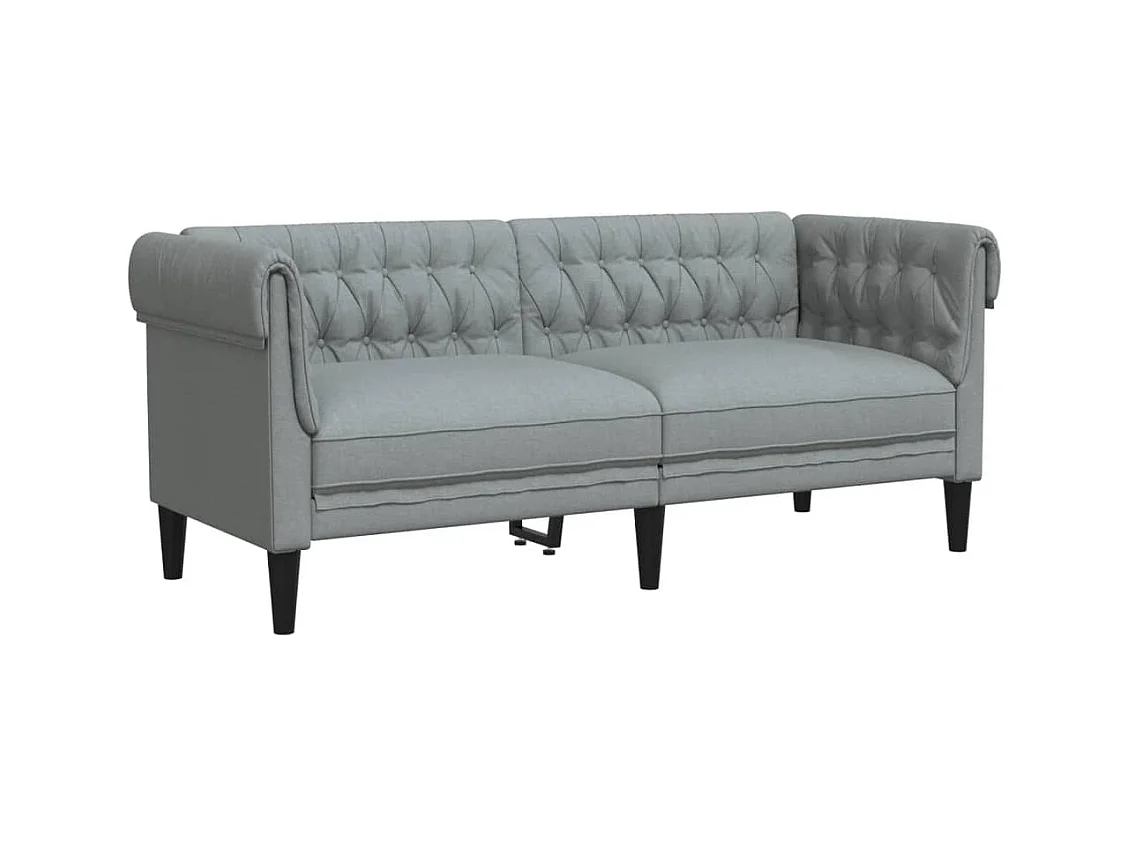 2-delige Loungeset stof lichtgrijs