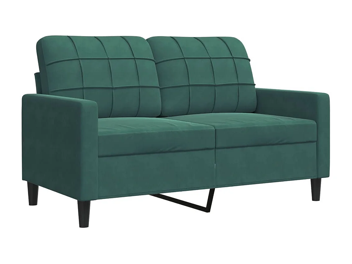 Ensemble de canapés 3 pcs avec coussins Vert foncé Velours