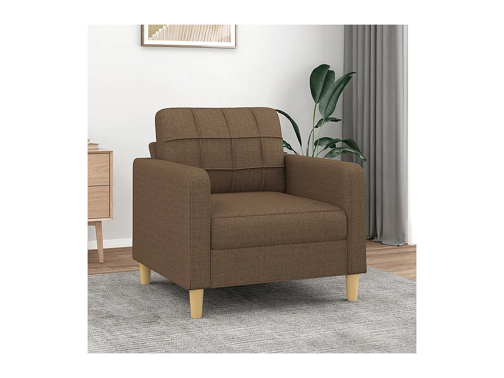 Fauteuil Marron 60 cm Tissu