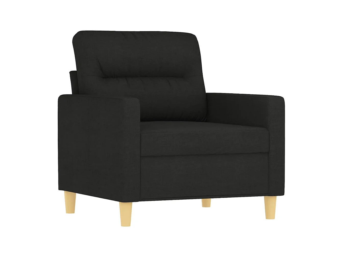 Ensemble de canapés 4 pcs avec coussins Noir Tissu