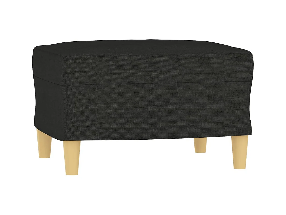Ensemble de canapés 4 pcs avec coussins Noir Tissu