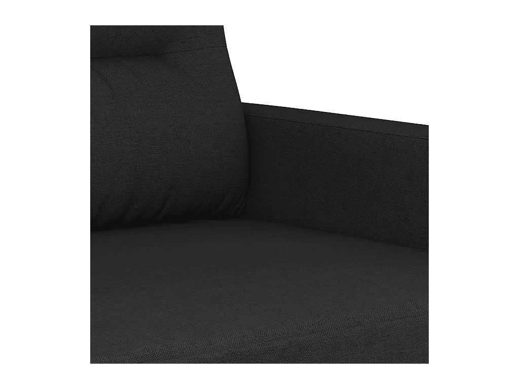 Ensemble de canapés 4 pcs avec coussins Noir Tissu