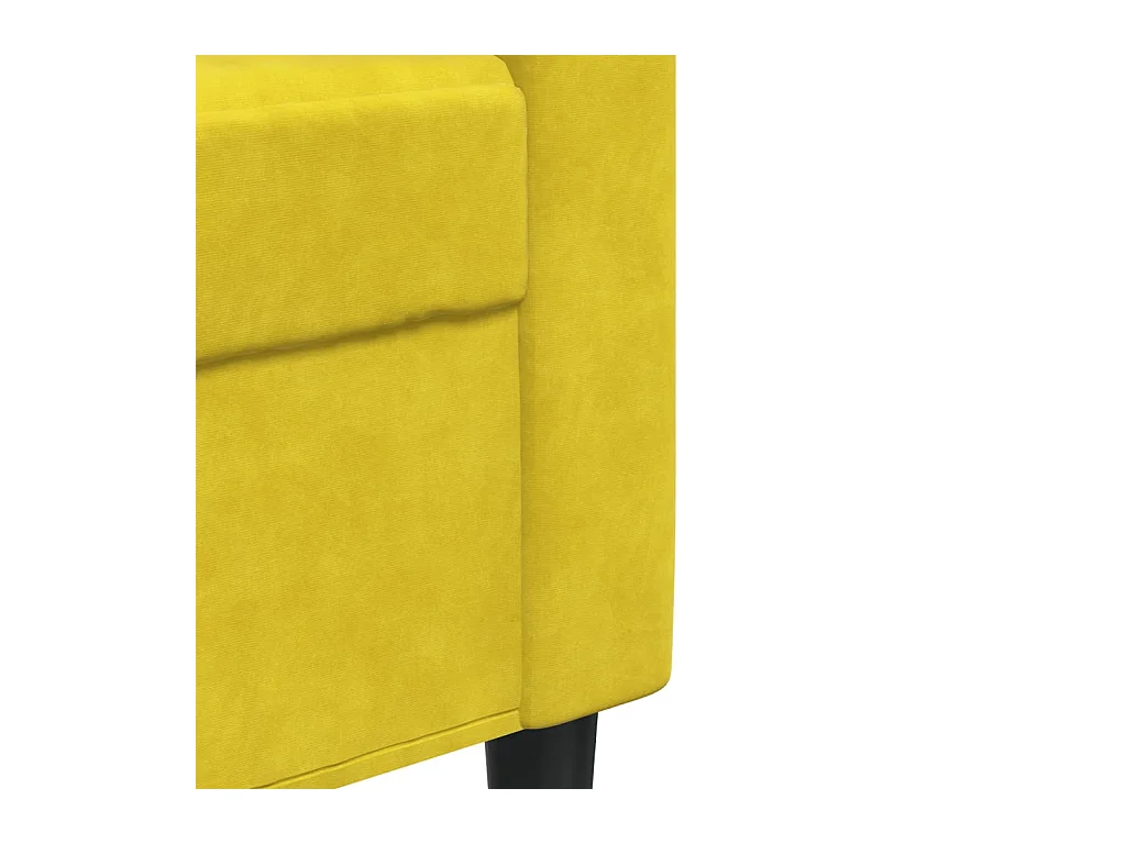 Ensemble de canapés 3 pcs avec coussins Jaune Velours