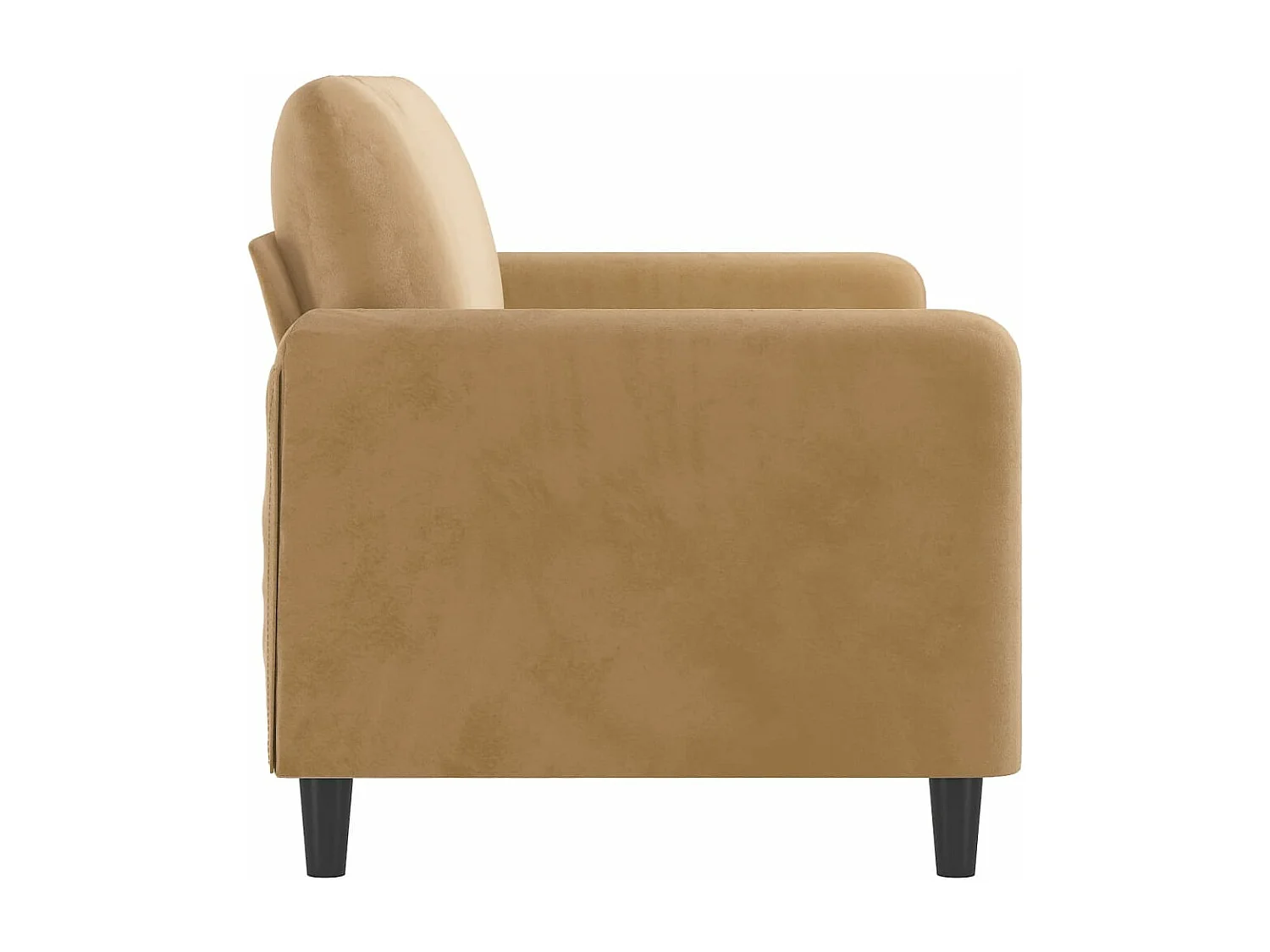 Canapé à 2 places Marron 140 cm Velours