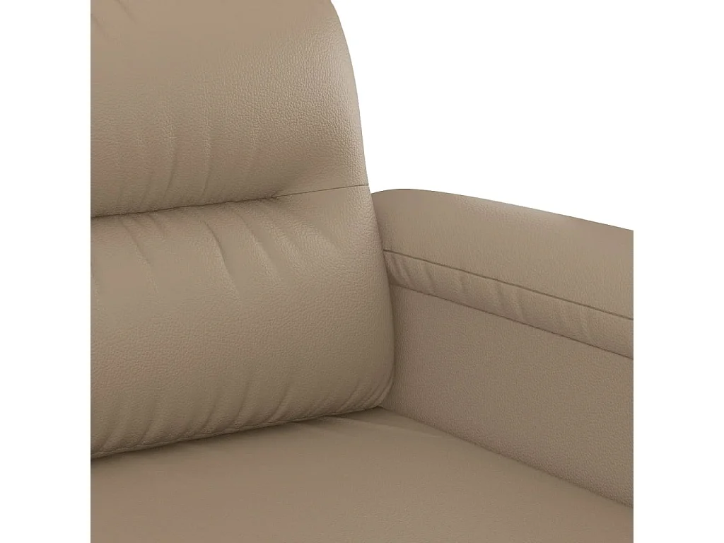 Divano a 2 Posti Cappuccino 140 cm in Similpelle