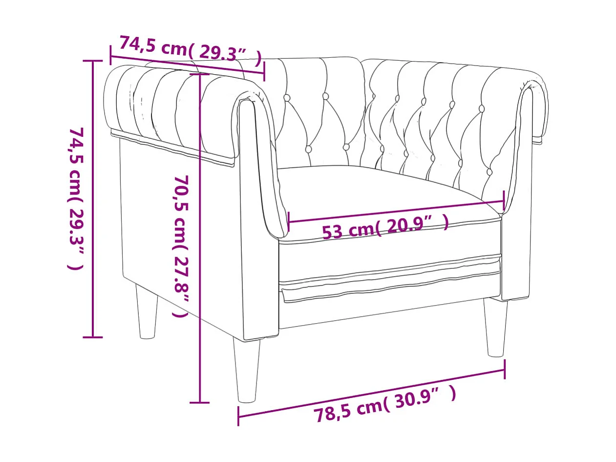 Chesterfield-Sessel Dunkelgrün Stoff